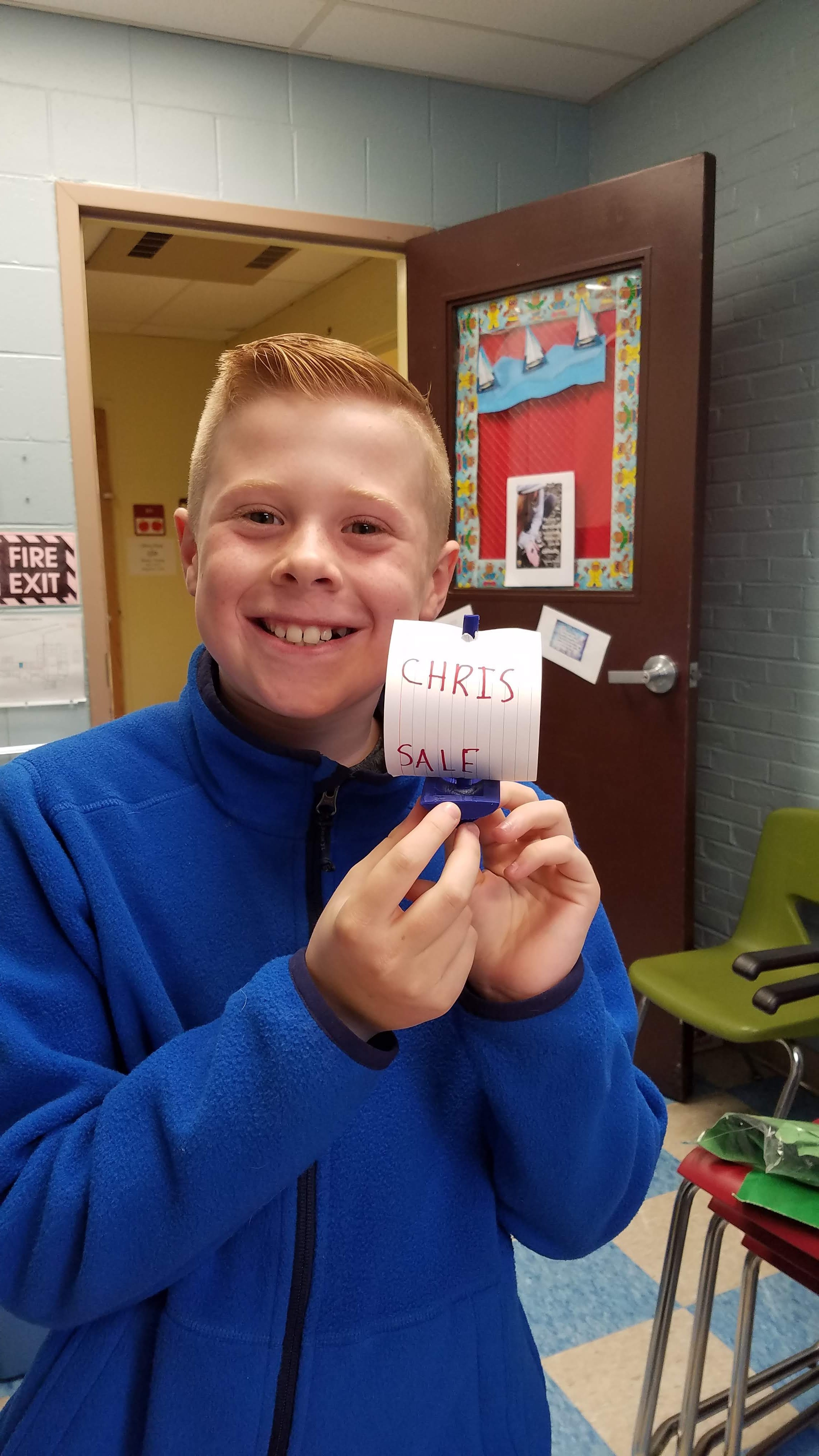 Gavin Jackson with his boat, the Chris Sale.