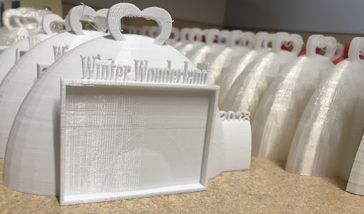 3D printed Winter Wonderland Frame Ornaments