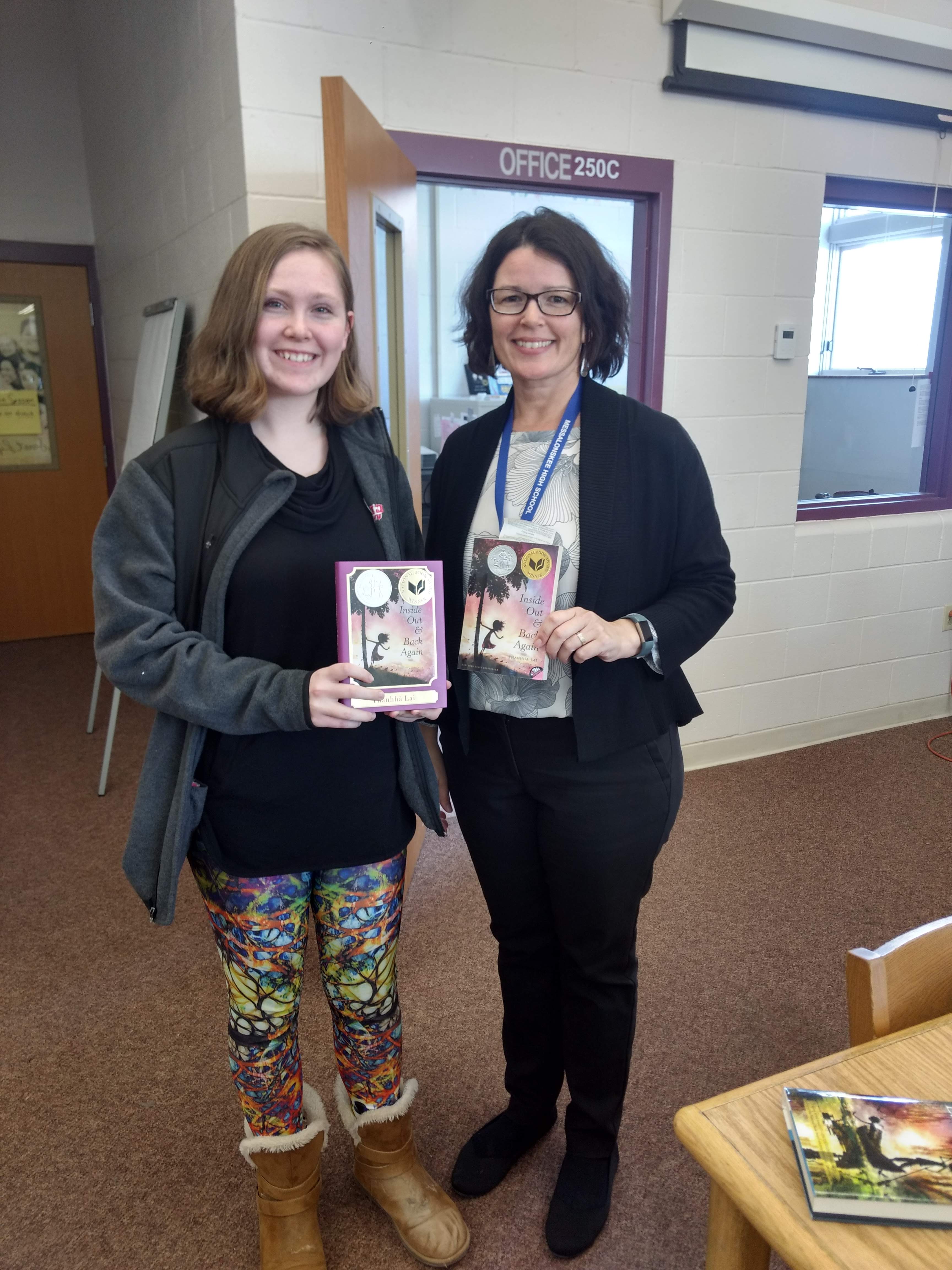 Editor Tara Weikum and MHS student Hanna Lavenson