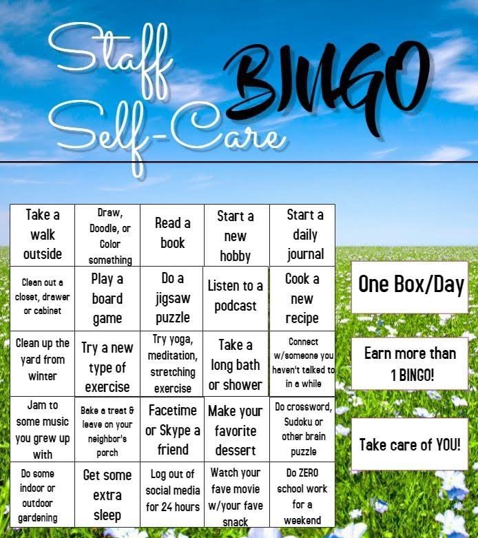 Self care bingo